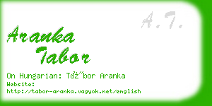 aranka tabor business card